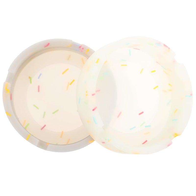 2Pcs Retro Style Glow In The Dark Ashtray Large Capacity Silicone Soot Bowl Home Decor - Image 2