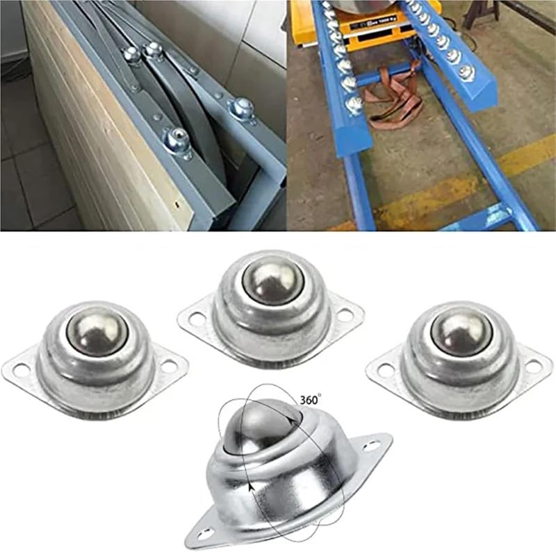 عجلات ناقلة ثقيلة من النايلون 4 قطع 1/2 بوصة محامل أسطوانية مثبتة على الشفة - Image 3