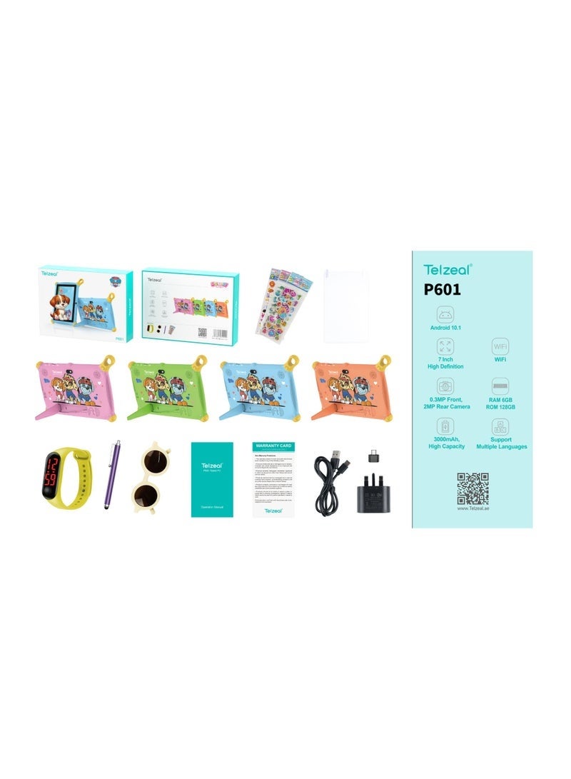 Telzeal P601 Kids Tablet, 7-Inch HD Display, 6GB RAM, 128GB Storage, Android 10.1 – Orange | Durable, Child-Friendly Design, Long Battery Life & Parental Controls for Safe Learning & Fun - Image 4