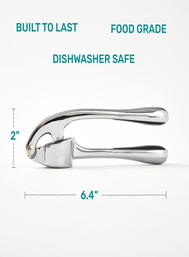 HiramWare Garlic Press, Premium Rust Proof Kitchen Garlic Mincer Crusher Squeezer with Ergonomic handle, Ginger Crusher with Good Grip, Easy to Clean, Dishwasher Safe - Image 3