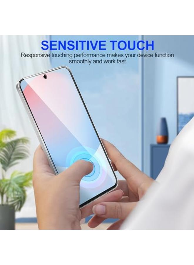 erorex 3 Plus 3 Pack 9H Tempered Glass Screen Protector For Samsung Galaxy S24 Fe 5G With Installation Alignment Frame Support Fingerprint Unlock Anti Scratch Film Screen Protector  - Image 4