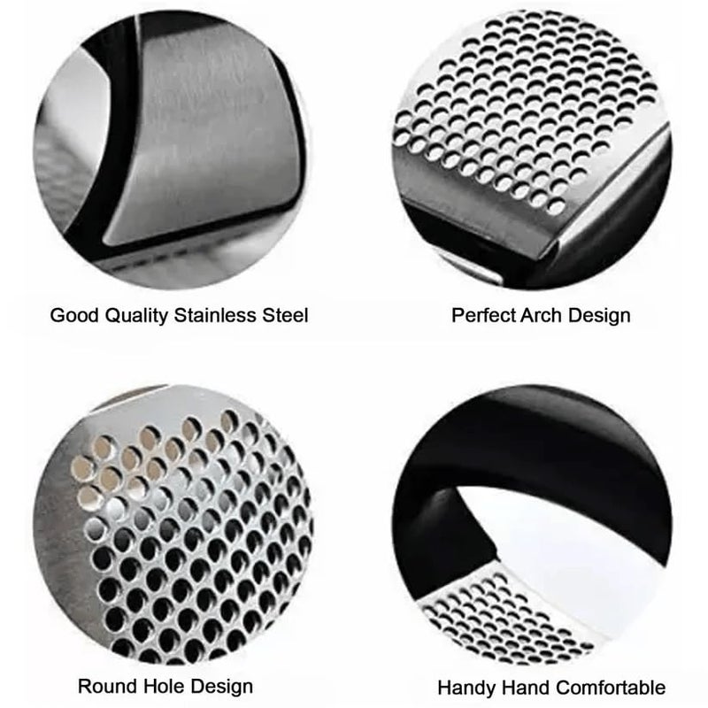 Brunchy Garlic Ginger Quick Crusher - Multipurpose Garlic Press Crusher, Handy Kitchen Gadget Tool, Garlic Press Stainless Steel, Squeeze Design for Effortless Garlic and Ginger Crushing - Image 4