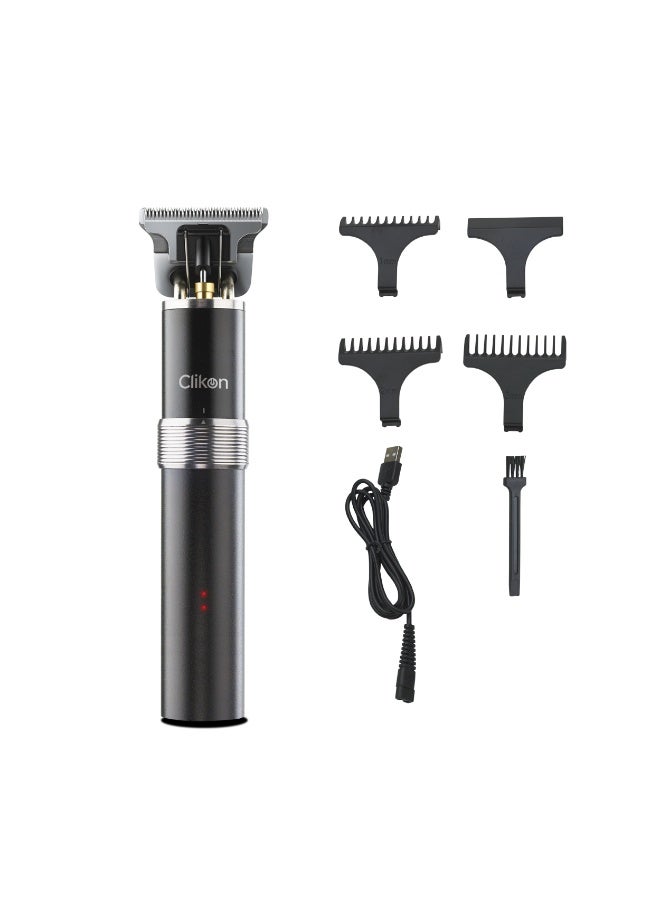 Clikon Retro Hair Clipper Cordless & Corded USB Rechargeable T-Blade Hair Trimmer with 240 Minutes Runtime and 3 Guide Combs CK3350 - Image 4