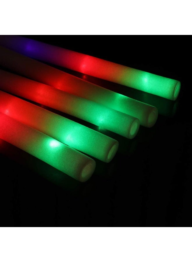 Festive Gallery LED Foam Glow Sticks, Multicolour, RGB Light-Up Batons for Concerts, Parties and Events Pack of 6 - Image 5