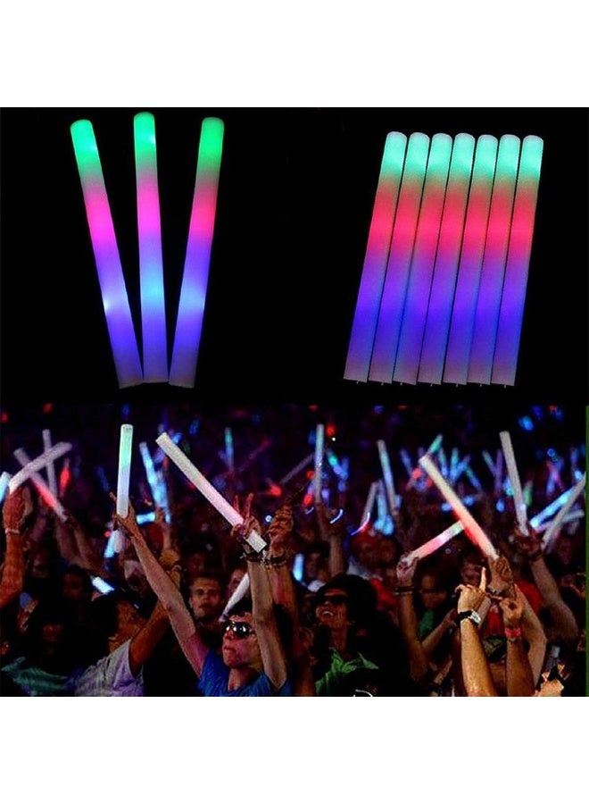 Festive Gallery LED Foam Glow Sticks, Multicolour, RGB Light-Up Batons for Concerts, Parties and Events Pack of 6 - Image 4