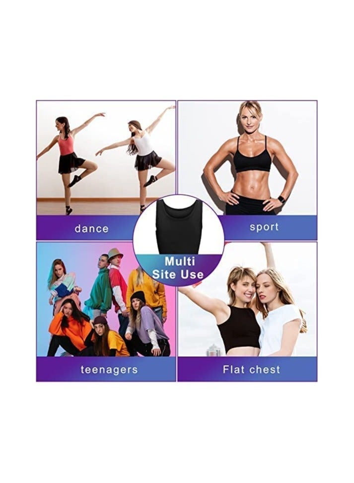 Women's Casual Sport Chest Vest, Women Breathable Cotton Elastic Band Chest Binder Tank Top, for Chest Breathable Sports Bra Binder Women's Bustiers Corsets, Four Seasons Sports Tank Tops (Size:XL) - Image 5