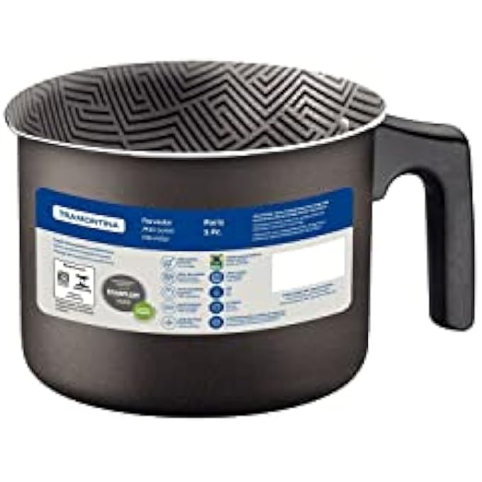 rayihni Paris Texture 10Cm 08L Graphite Aluminum Multipurpose Boiler With Interior And Exterior Starflon Max Lead Pfoa Free Nonstick Coating - Image 3