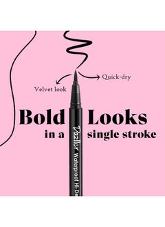 DAZLLER Hidef Eyeliner Pen + Eyebrow Pencil Black Precise Application Matte Finish Long Stay Smudgeproof Vegan  - Image 3