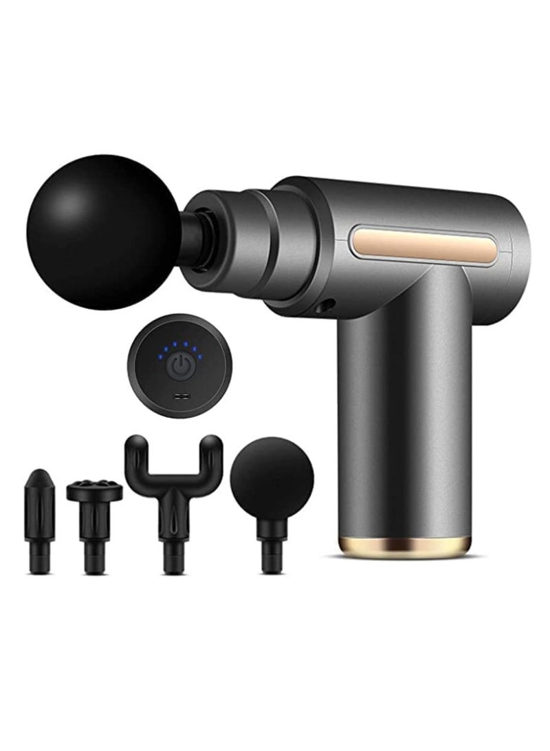 Yuwell Mini Massage Gun Deep Tissue Portable 6 Speeds Percussion Muscle Massager With 4 Massage Heads 1800mAh Battery Type C Charging 35dB Super Quiet Massage Gun for Muscle Pain Relief - Image 1