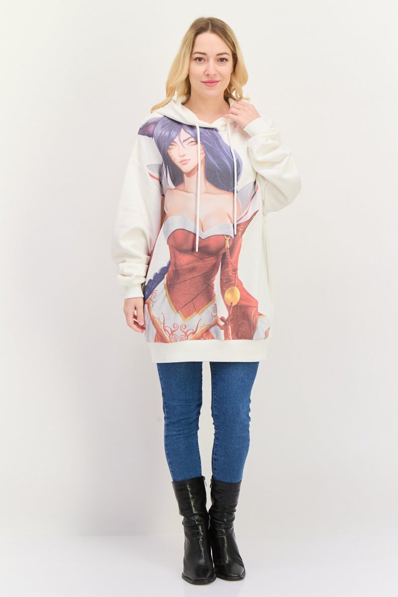 LEAGUE OF LEGENDS Women Hooded Graphic Print Long Sleeves Sweatshirt, Multicolor - Image 4