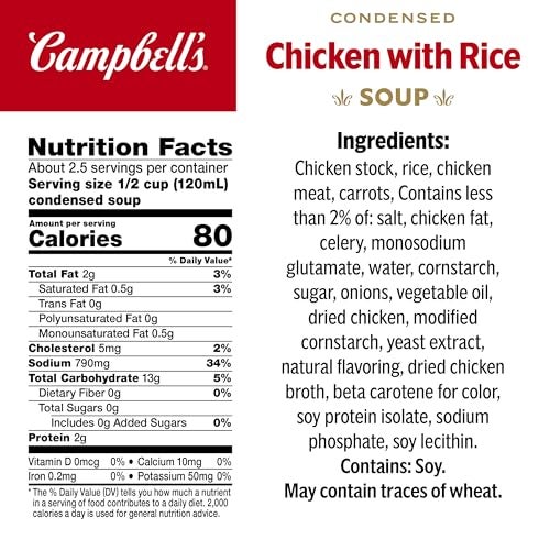 Campbell'S Campbells Condensed Chicken with Rice Soup 105 Ounce Can - Image 5