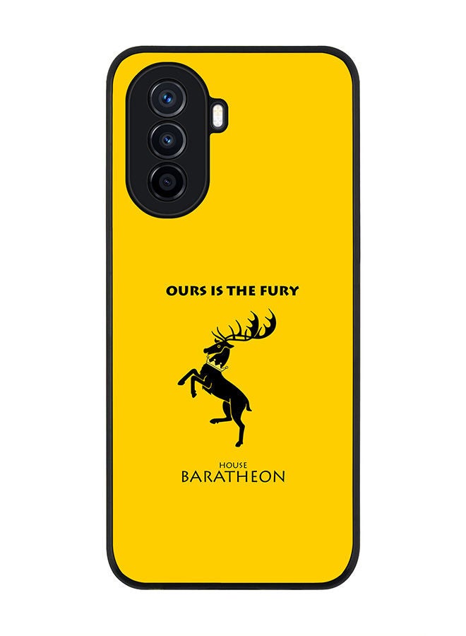 Stylizedd Rugged Black edge case for Huawei Nova Y70  Slim fit Soft Case Flexible Rubber Edges Anti Drop TPU Gel Thin Cover - GOT House Baratheon - Image 1