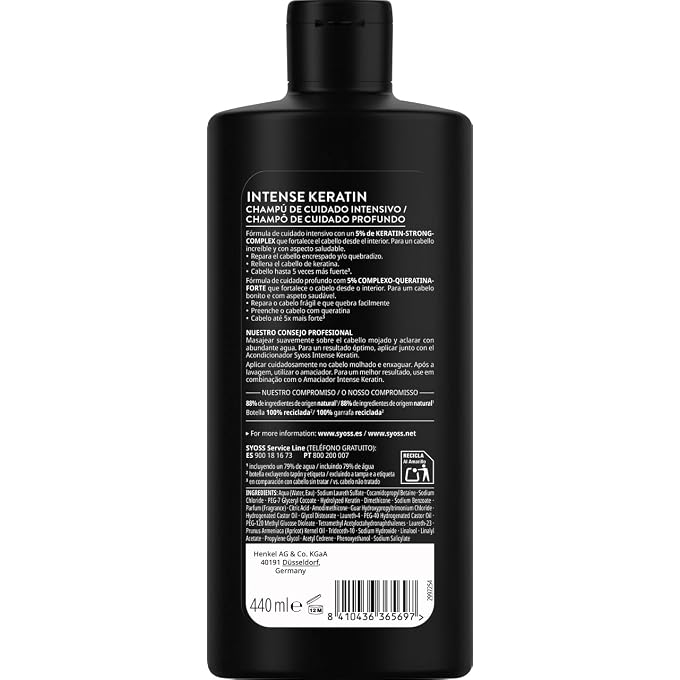 SYOSS Champ Keratin 440Ml Es/Pt - Image 2