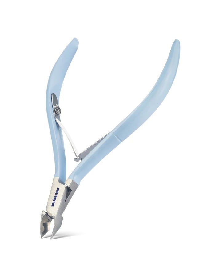 Blue Cross Cuticle Remover Nippers, Professional Nail Care Cutter & Trimmer, Fingernail + Toenail Clippers Tool for at Home DIY Manicures with Stainless Steel Sharp Durable Blades, 6mm Jaw Size, Blue - Image 1