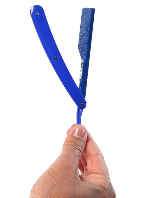 Level 3 Straight Razor Holder - Excellent Grip and Control - Precision Shaving Control - Level Three Straight Razor Holder - Blue