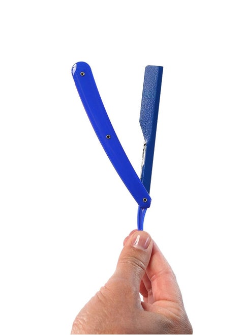Level 3 Straight Razor Holder - Excellent Grip and Control - Precision Shaving Control - Level Three Straight Razor Holder - Blue