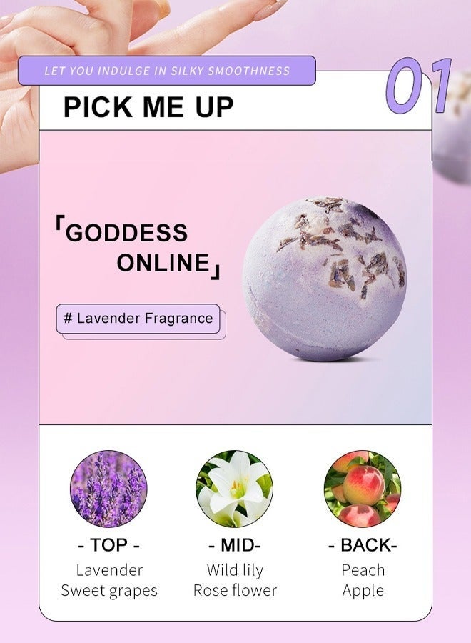 SADOER 4 types of 100g Bath Bomb Bombs, Clean Aromatherapy Bath Balls, Lavender Scent, Lemon Scent, Rose Scent, Rosemary Scent - Image 3