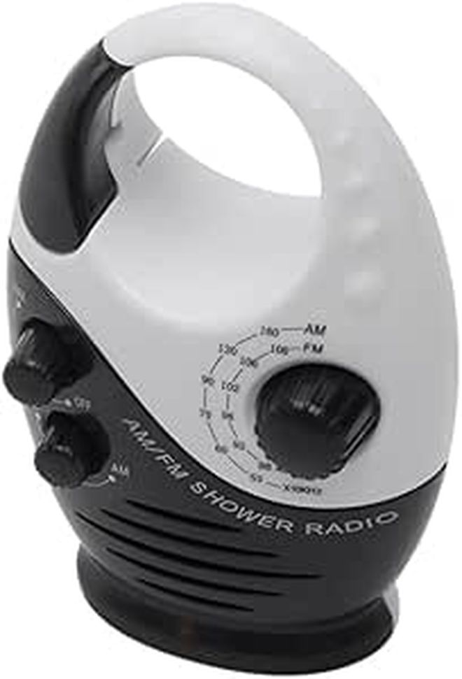 Waterproof Shower Radio AM FM Compact Battery Operated for Bathroom and Outdoor Use - Image 1