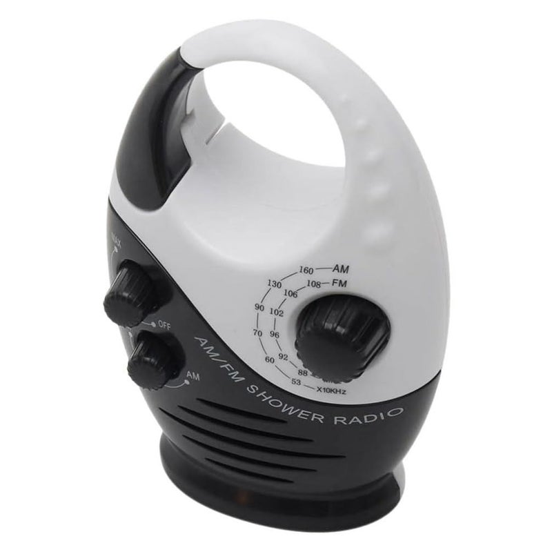 Waterproof Shower Radio AM FM Compact Battery Operated for Bathroom and Outdoor Use - Image 2