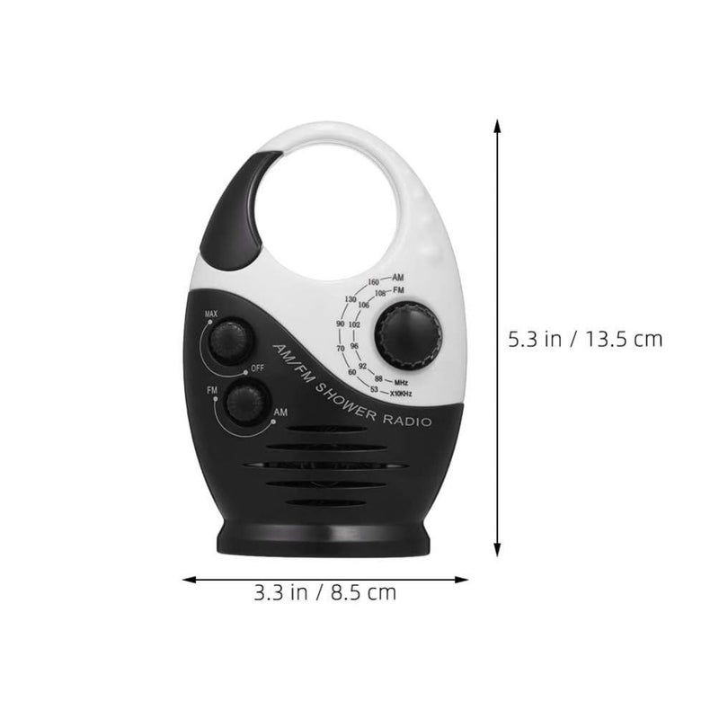 Waterproof Shower Radio AM FM Compact Battery Operated for Bathroom and Outdoor Use - Image 3