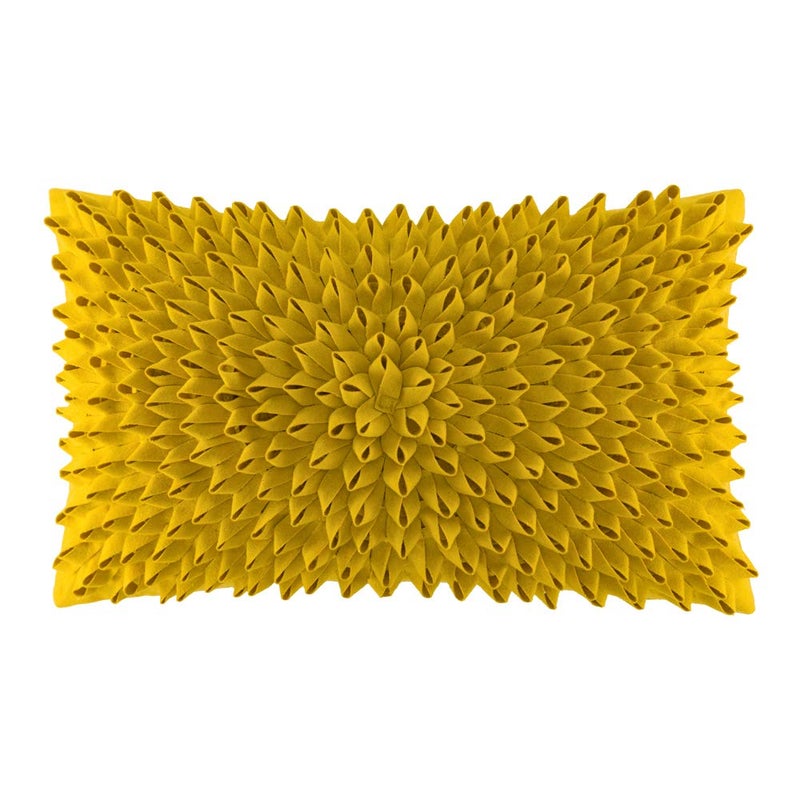 Kingrose 3D مصنوعة يدويًا ، تزين وسادة رمي ، تغطي وسادة ديكور المنزل لكراسي أريكة الأريكة 12 × 20 بوصة صفراء صفراء - Image 1