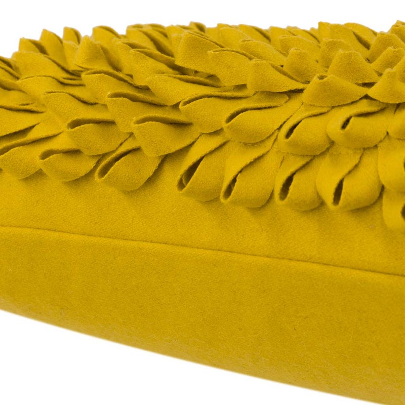 Kingrose 3D مصنوعة يدويًا ، تزين وسادة رمي ، تغطي وسادة ديكور المنزل لكراسي أريكة الأريكة 12 × 20 بوصة صفراء صفراء - Image 4