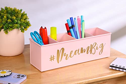DUDKI Pen Holder for Desk Good Vibes Pencil Holder for Home Office Desk Organizer Tabletop Decoration Pencil Holder Organizer for Desk Accessories - Image 3