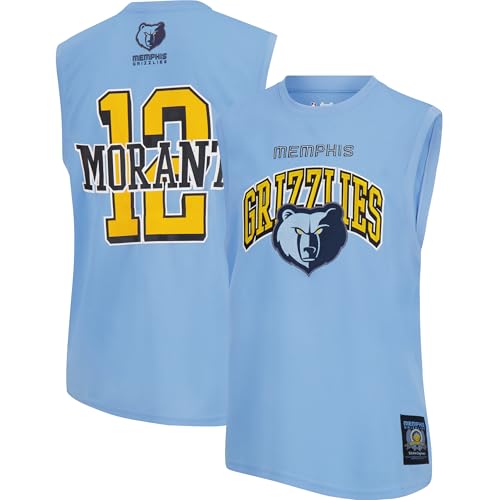 Ultra Game Men's NBA Official Sleeveless Players Mesh Tank Top Muscle T-Shirt, Memphis Grizzlies, Ja Morant, Team Color, Large - Image 4