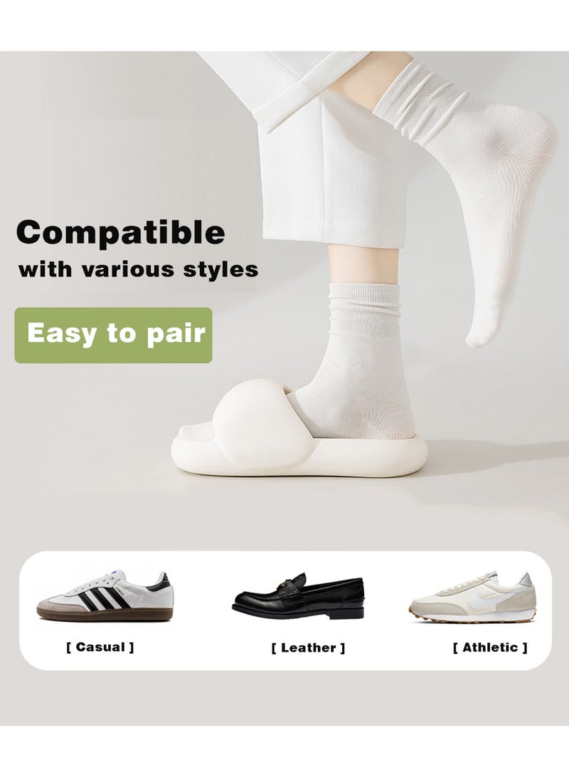 Zuly 6-Pack Women's Mid-Calf Crew Socks - Antimicrobial, Seamless Toe, Breathable Cotton Stackable Socks with AAAAA Grade Antibacterial Treatment for Everyday Comfort - Image 4