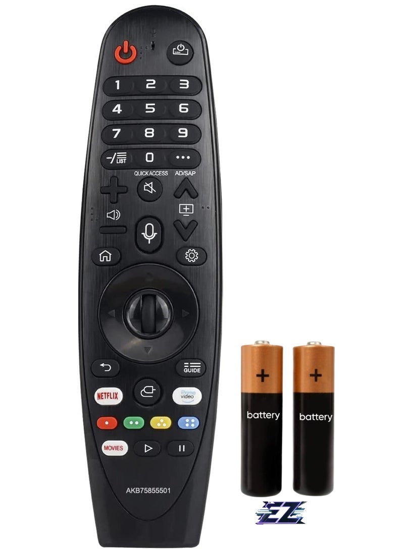 SmartGrist Magic TV Remote Control AKB75855501 MR20GA Compatible with Many LG Models, Netflix/Prime Video/Movies Hotkeys (No Magic Voice Pointer Function) with battery - Image 1