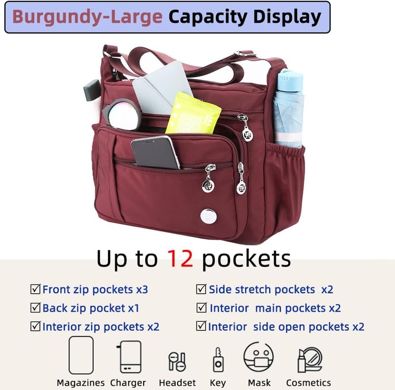 MINTEGRA Store Women Shoulder Handbag Roomy Multiple Pockets Bag Ladies Crossbody Purse Fashion Tote Top Handle Satchel - Image 4