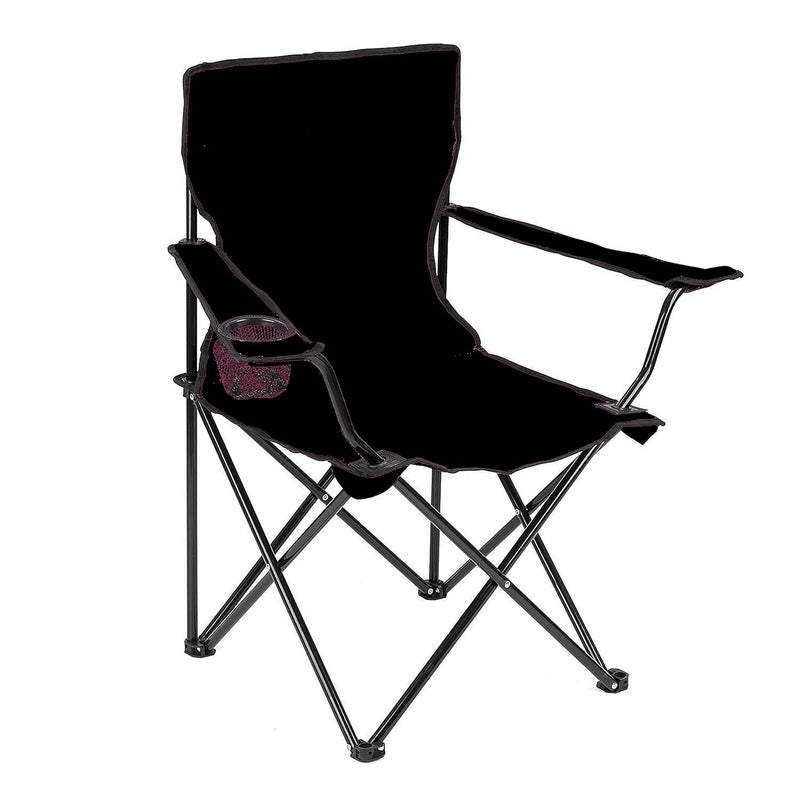 REPLEX Camping Folding Chair Outdoor Garden Picnic Travelling Lawn Patio Outdoor Collapsible Chairs with Carrying BagBlack - Image 1