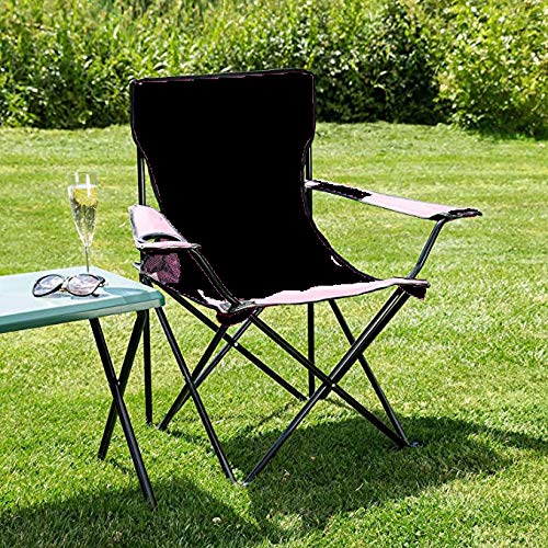 REPLEX Camping Folding Chair Outdoor Garden Picnic Travelling Lawn Patio Outdoor Collapsible Chairs with Carrying BagBlack - Image 2