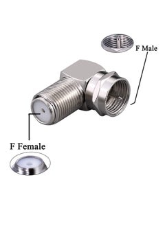 SUNSAR 4 Pack F Type Right Angle Male to Female Adapters RG6 Gold Plated Coaxial Connectors for Coax Cables, Wall Mounted TV, Wall Plates Coax 90 Degree  - Image 3