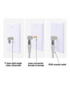 SUNSAR 4 Pack F Type Right Angle Male to Female Adapters RG6 Gold Plated Coaxial Connectors for Coax Cables, Wall Mounted TV, Wall Plates Coax 90 Degree  - Image 4