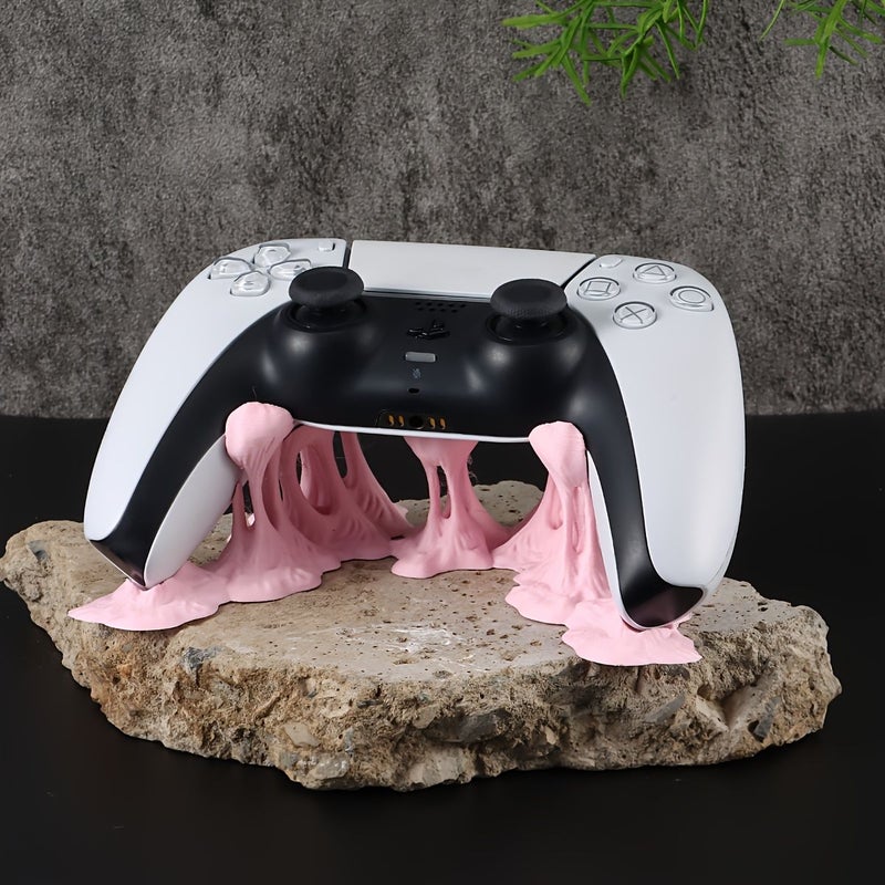 حامل جهاز PS5 على شكل صخرة مرجان أسود منظم مكتبي بطابع طبيعي - Image 4