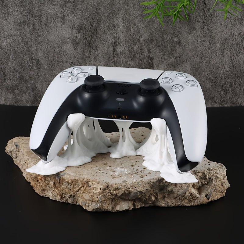 حامل جهاز PS5 على شكل صخرة مرجان أسود منظم مكتبي بطابع طبيعي - Image 3