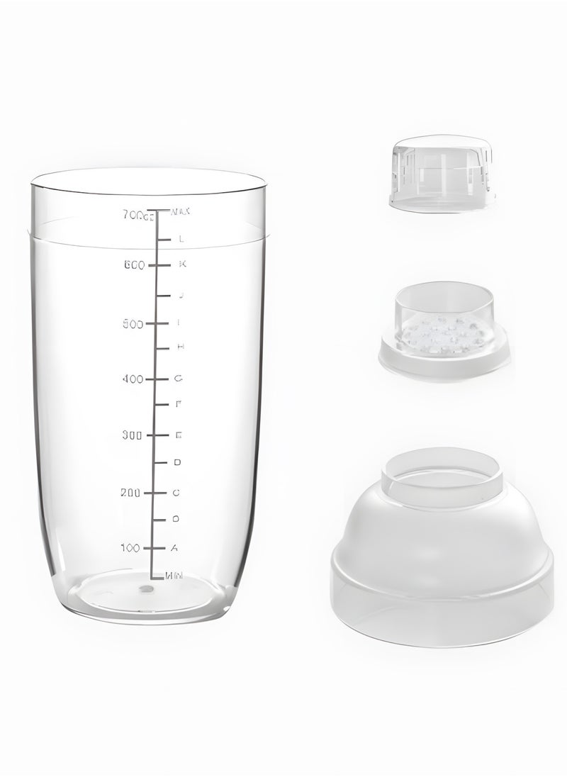 Generic 700ml Transparent ABS Plastic Shaker Cup for Coffee, Easy to Clean, Dishwasher Safe, BPA-Free  - Image 2