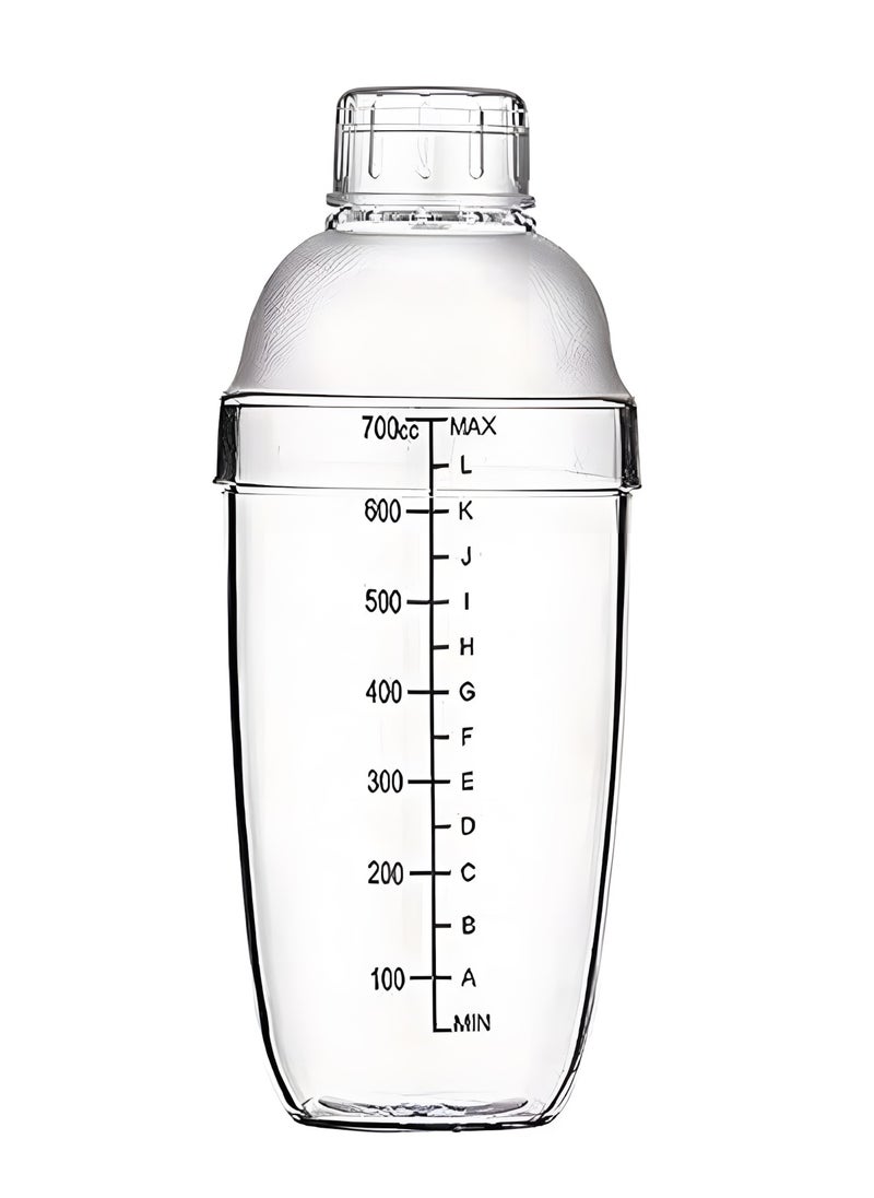 Generic 700ml Transparent ABS Plastic Shaker Cup for Coffee, Easy to Clean, Dishwasher Safe, BPA-Free  - Image 1