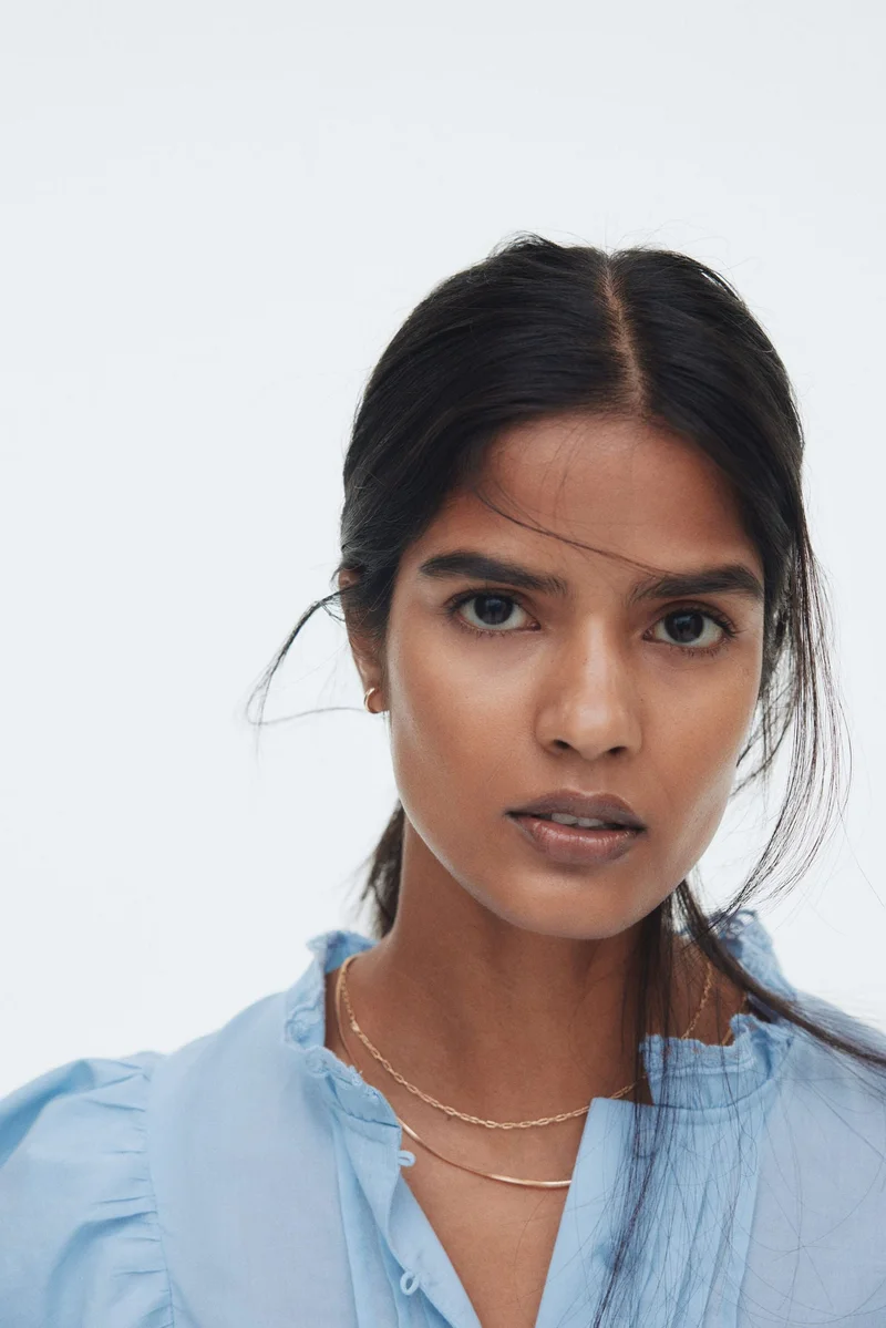 H&M Frill-trimmed cotton dress