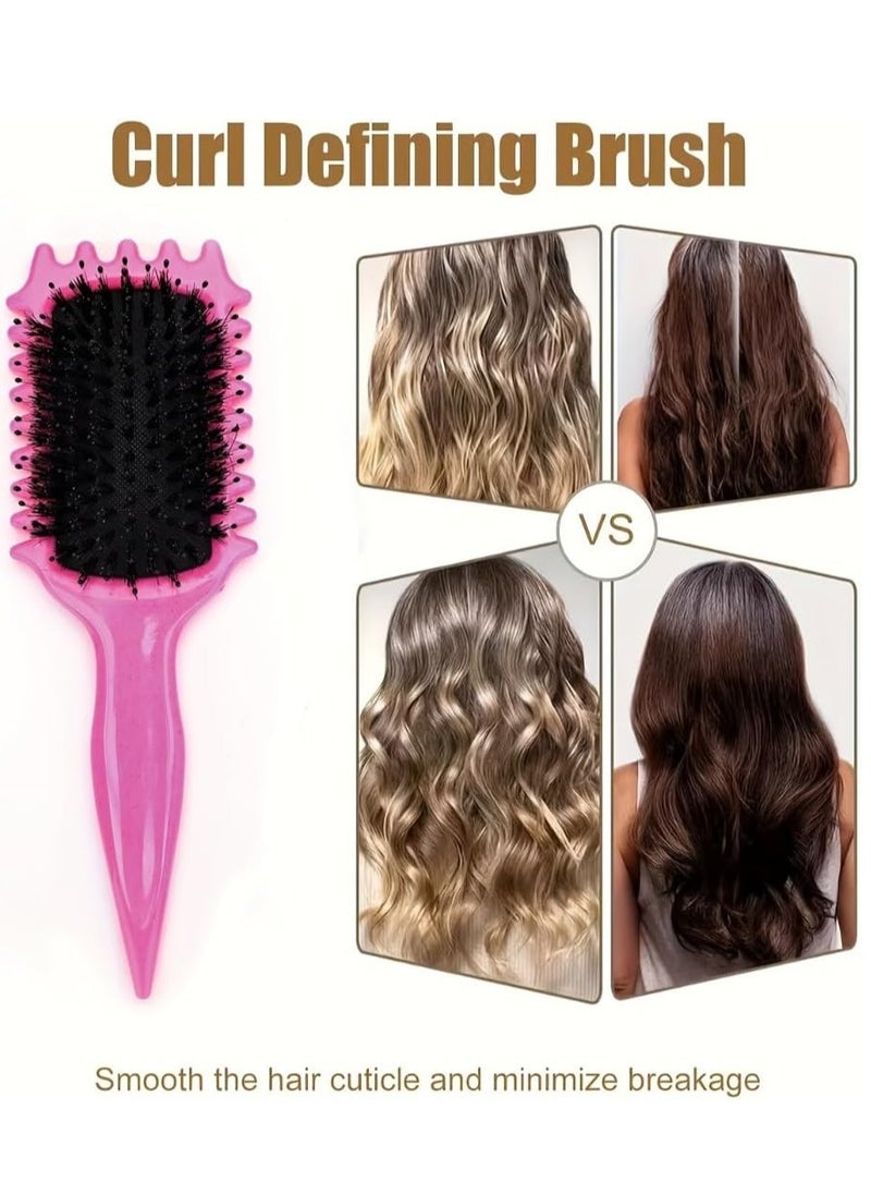 NIKITA.VIVI Hair Curling Comb Curly Hairbrush Best Curl Define Styling Brush with Prongs Bristle Hairbrush for Combing and Shaping Reduce Pulling and Curl Separation for Defined Curls  - Image 2