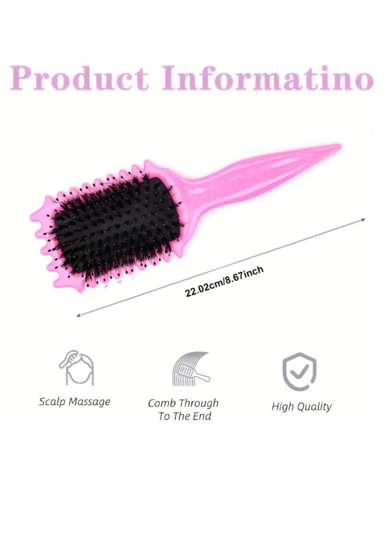 NIKITA.VIVI Hair Curling Comb Curly Hairbrush Best Curl Define Styling Brush with Prongs Bristle Hairbrush for Combing and Shaping Reduce Pulling and Curl Separation for Defined Curls  - Image 5