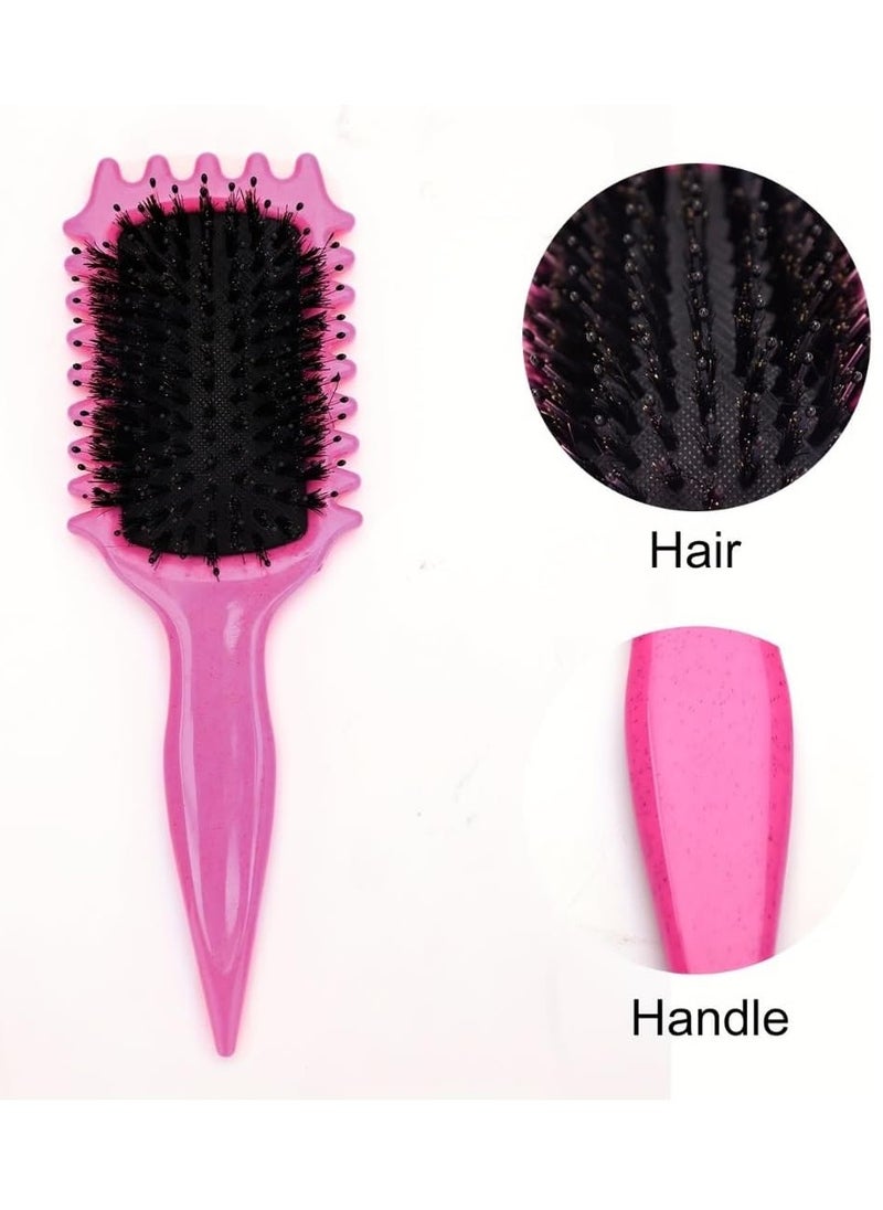 NIKITA.VIVI - Hair Curling Comb Curly Hairbrush Best Curl Define Styling Brush with Prongs Bristle Hairbrush for Combing and Shaping Reduce Pulling and Curl Separation for Defined Curls - Image 1