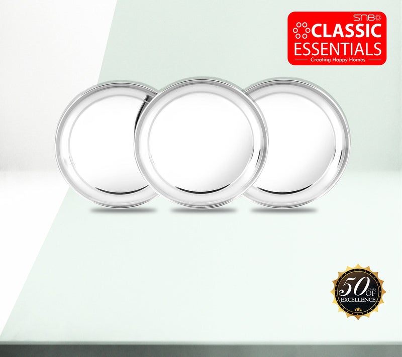 Classic Essentials Stainless Steel Dinner Set | Heavy Gauge Stainless Steel Dinner Set | Kitchen Set for Home | Shagun Set/Bartan Set | Plain Design, Set of 50 - Image 4