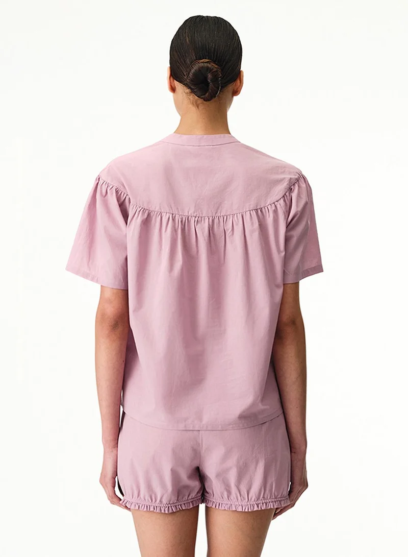 Penti Women's Petal Short Sleeve Tank & Shorts Cotton Set - Rose