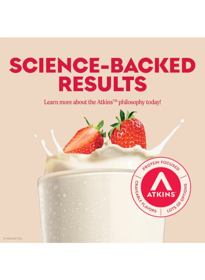Atkins شيك غني بالبروتين بنكهة الفراولة 4 شيكات 11 أونصة سائلة (325 مل) لكل منها - Image 1