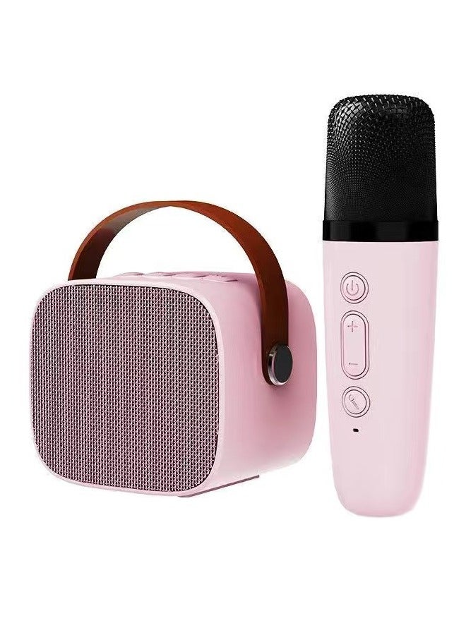 ZCM-HAPPY Home Karaoke Portable Bluetooth Speaker With One Wireless Microphone TF Card AUX Connectivity and Type-C Charging - Image 1