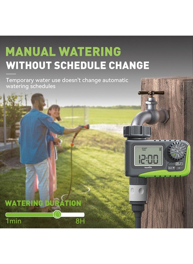 RAINPOINT - RAINPOINT Sprinkler Timer, Programmable Water Timer for Garden Hose, Outdoor Soaker Hose Timer with Rain Delay/Manual/Automatic Watering System, Digital Irrigation Timer for Yard, Lawn, 1 Outlet - Image 1