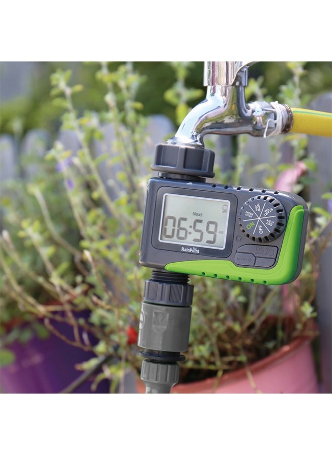 RAINPOINT - RAINPOINT Sprinkler Timer, Programmable Water Timer for Garden Hose, Outdoor Soaker Hose Timer with Rain Delay/Manual/Automatic Watering System, Digital Irrigation Timer for Yard, Lawn, 1 Outlet - Image 1