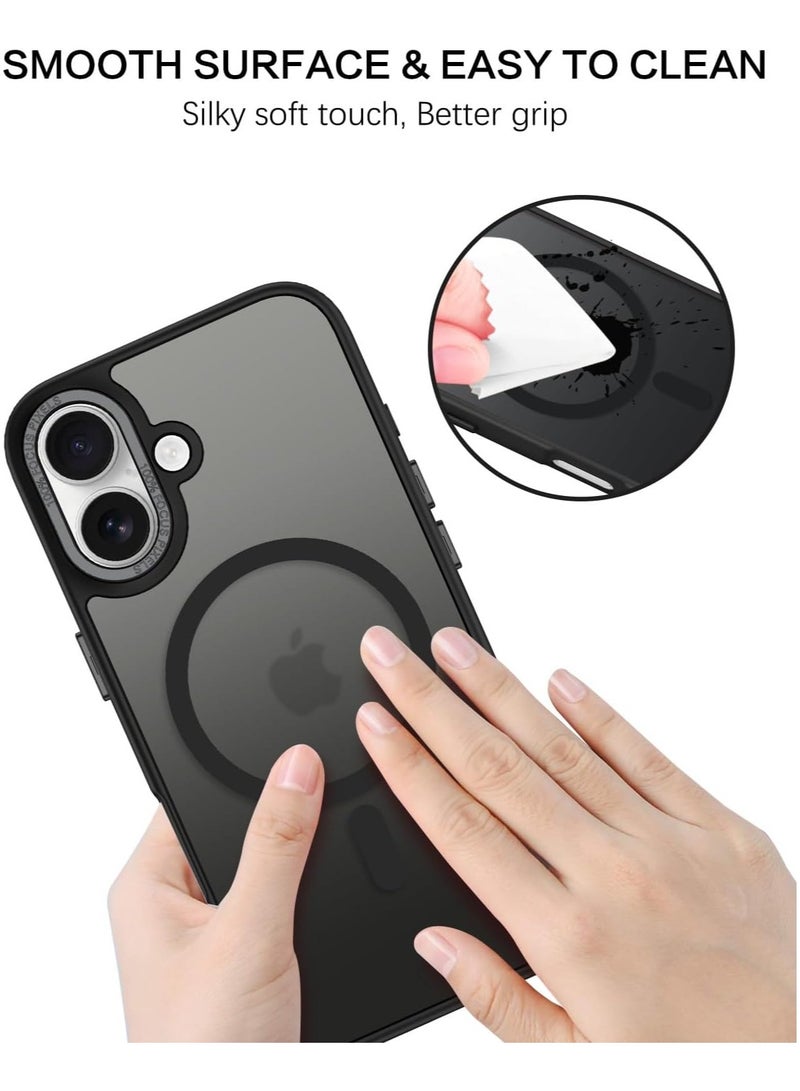 دكينج مغناطيس قوي رقيق جداً حماية كاملة من الصدمة غطاء الهاتف / القضية لـ iPhone 16 أسود - Image 2